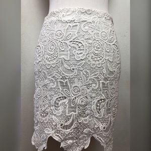 Lacy pencil skirt